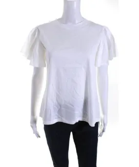 ADEAM Womens Ruffle T-Shirt