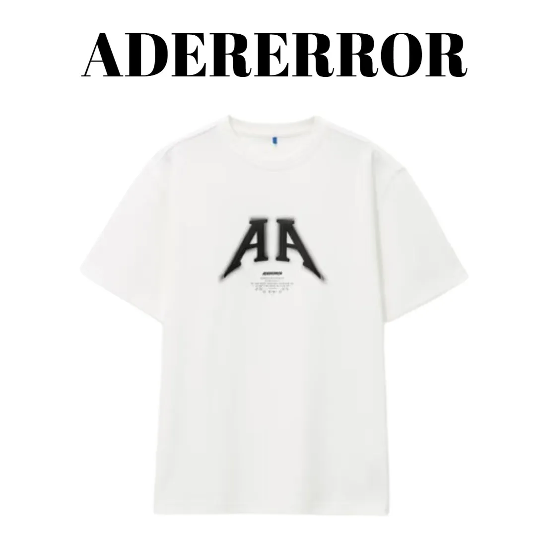 ADERERROR  |Crew Neck Street Style Cotton Short Sleeves Logo