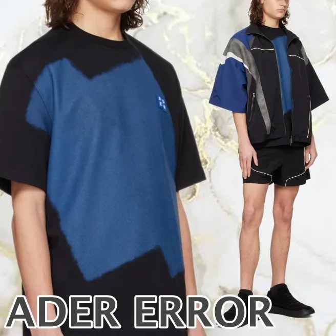 ADERERROR  |Crew Neck Street Style Plain Cotton Short Sleeves Logo