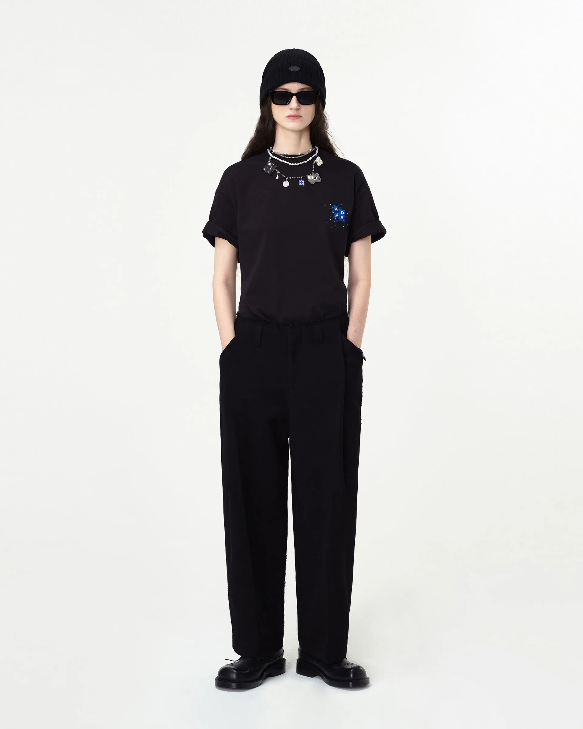 ADERERROR  |Unisex Blended Fabrics Street Style Plain Cotton