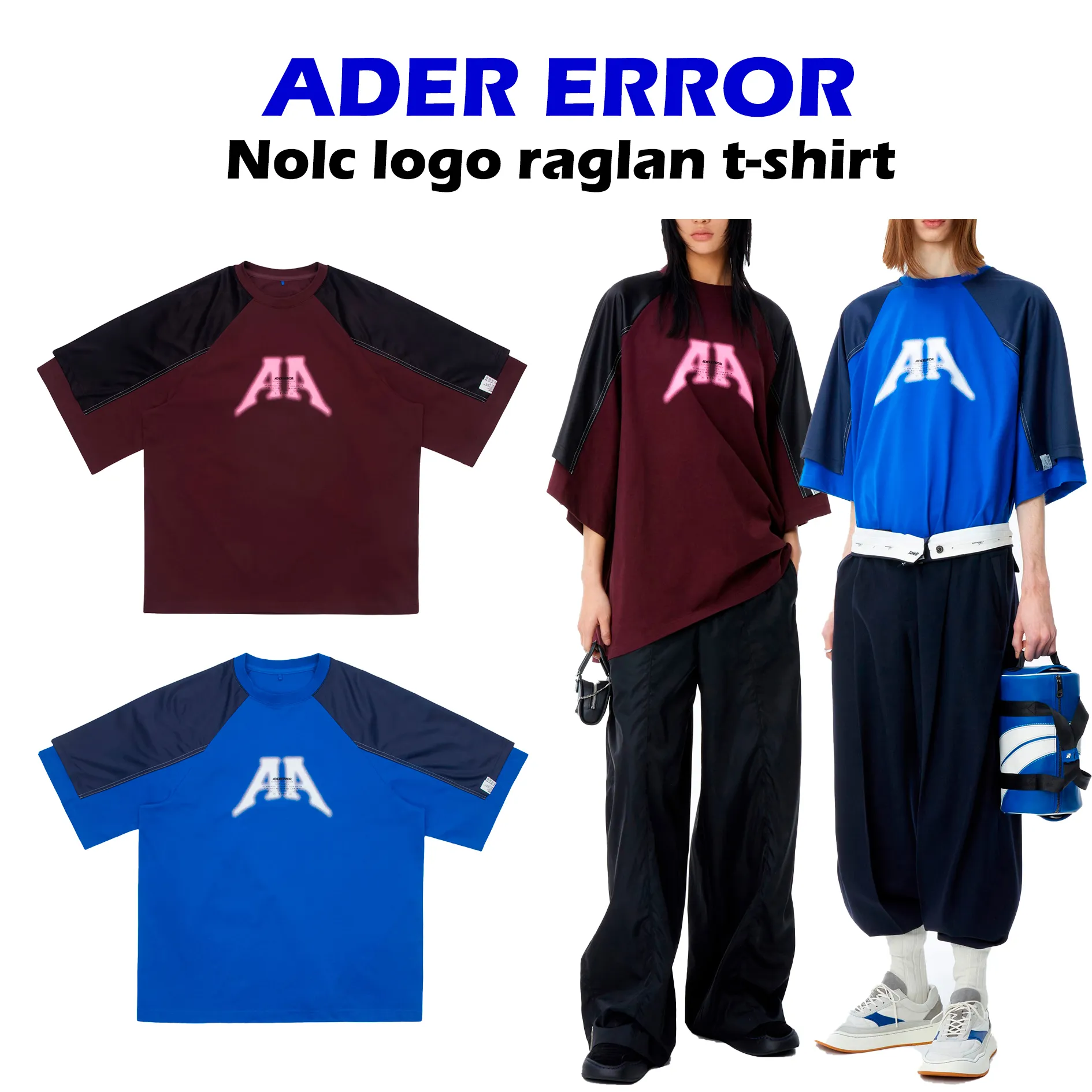 ADERERROR  |Unisex Street Style Logo T-Shirts