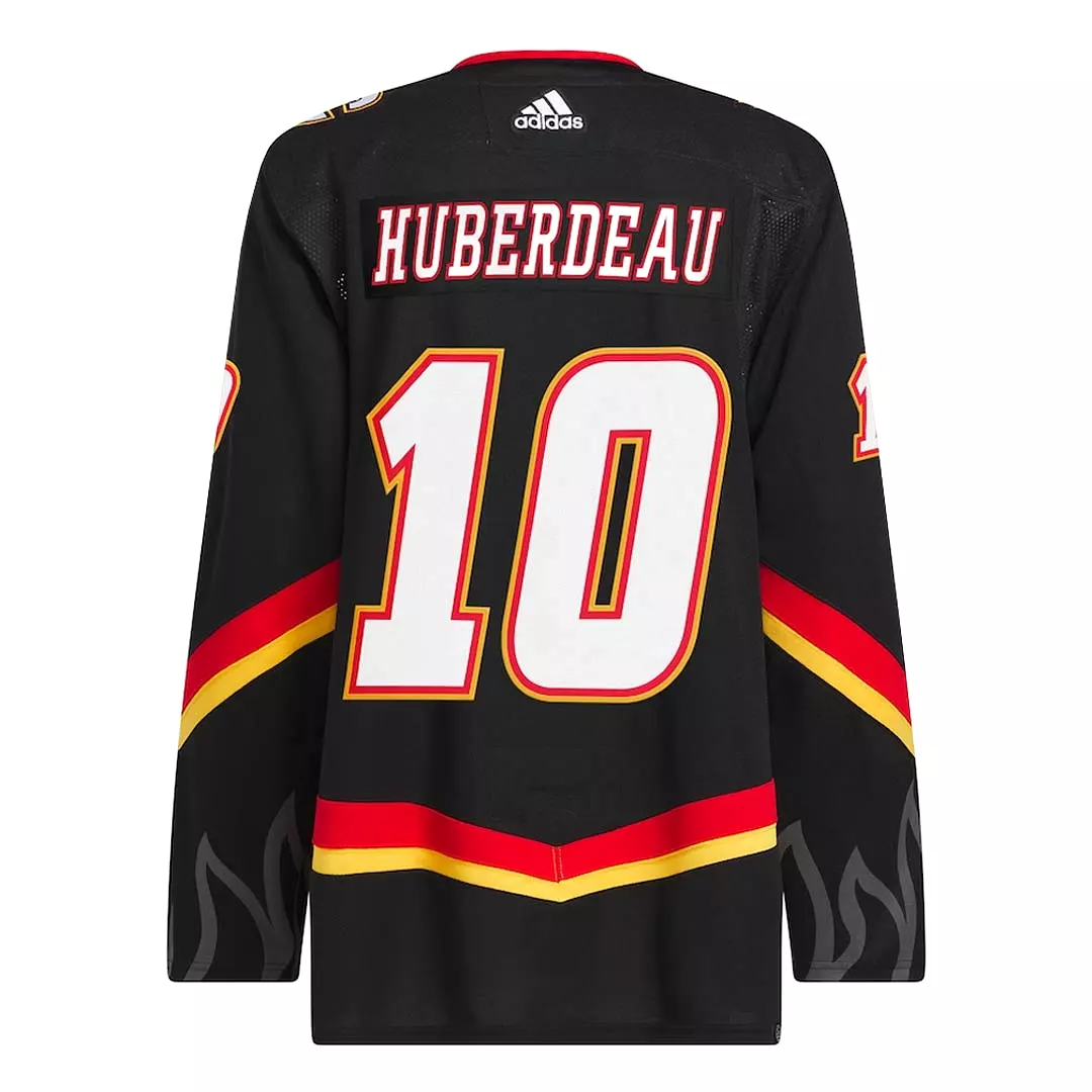 adidas - Men's Calgary Flames Authentic Jonathan Huberdeau Jersey (IN0844)