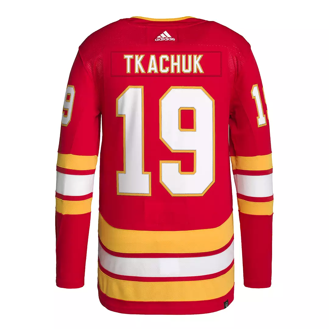 adidas - Men's Calgary Flames Matthew Tkachuk Home Authentic Jersey (H56836)