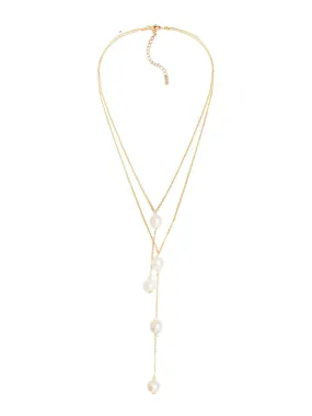 Adriana Pappas Pearl Satellite Lariat Necklace