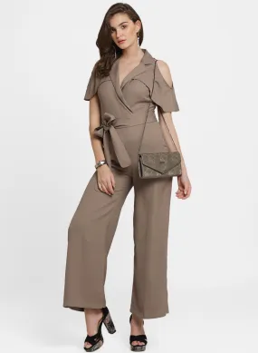 Adriana V Neck Overlay Jumpsuit