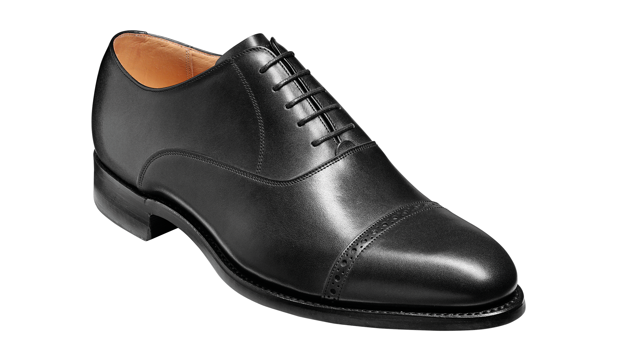 Barker Burford  Smart toe-cap Oxford Shoe  -Black Calf