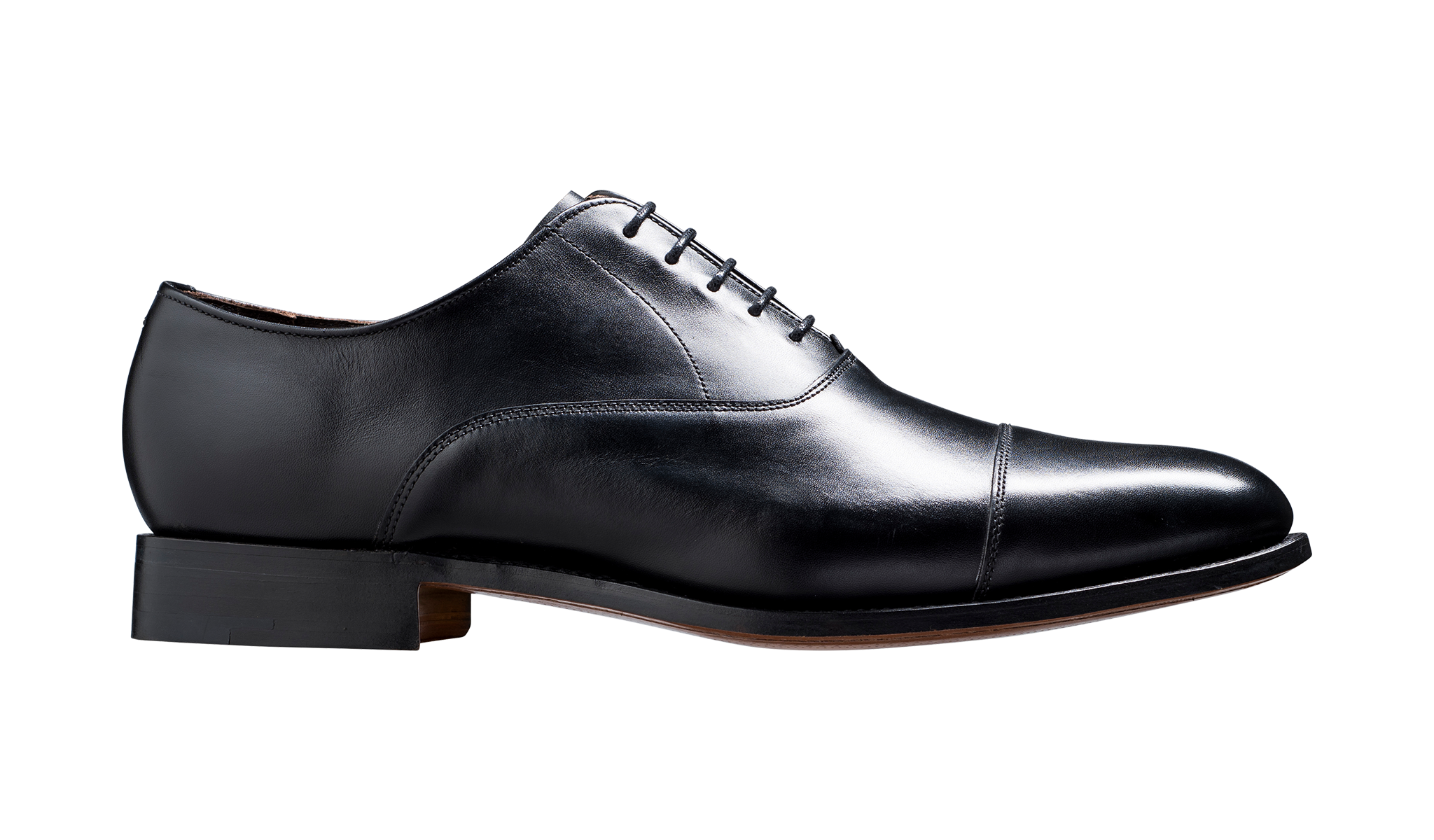 Barker Duxford  toe-cap Oxford Shoe  -Black Calf