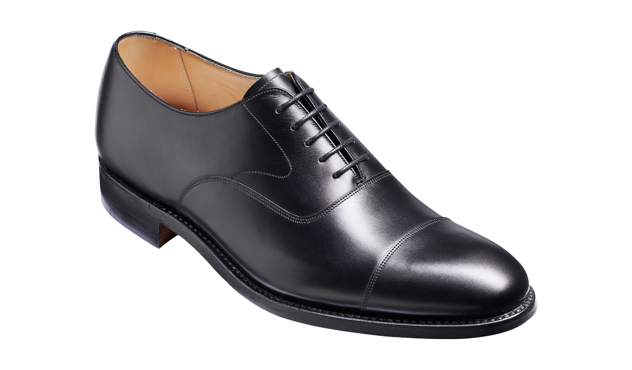 Barker Malvern  Toe-Cap Oxford Shoe -Black Calf