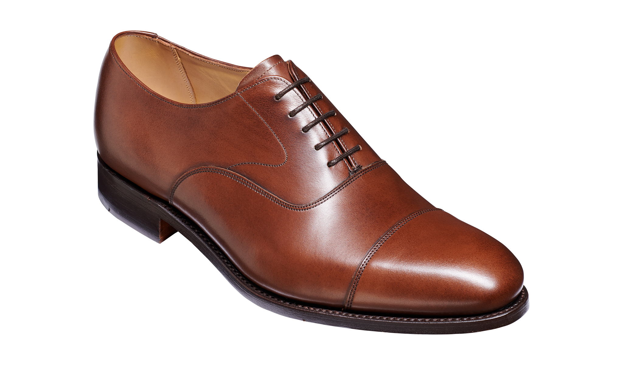 Barker Malvern toe-cap Oxford  Shoe- Dark Walnut Calf