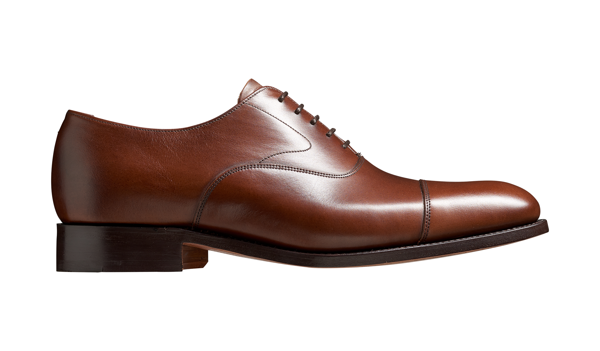 Barker Malvern toe-cap Oxford  Shoe- Dark Walnut Calf