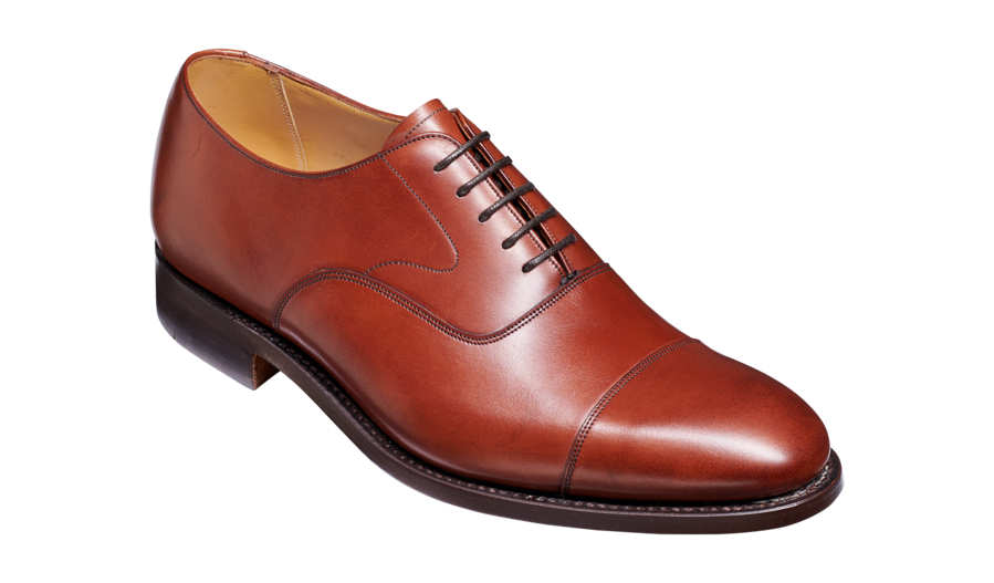 Barker Malvern toe- cap Oxford  Shoe - Rosewood Calf