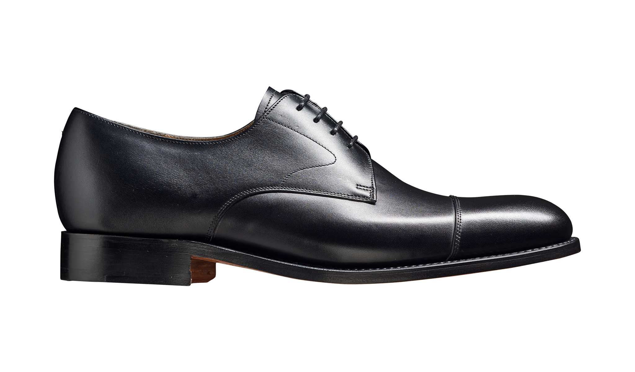 Barker Morden Classic toe-cap Derby Shoe -Black Calf