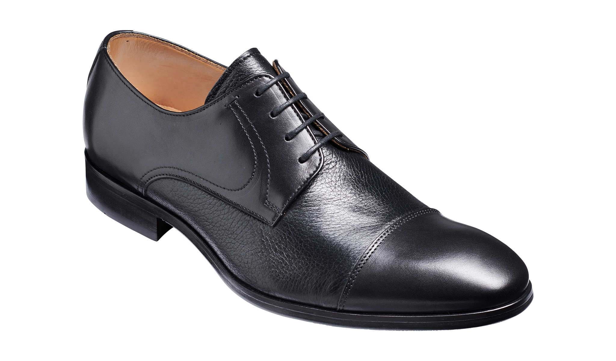 Barker Southwold Toe-Cap Shoe -  Black Calf