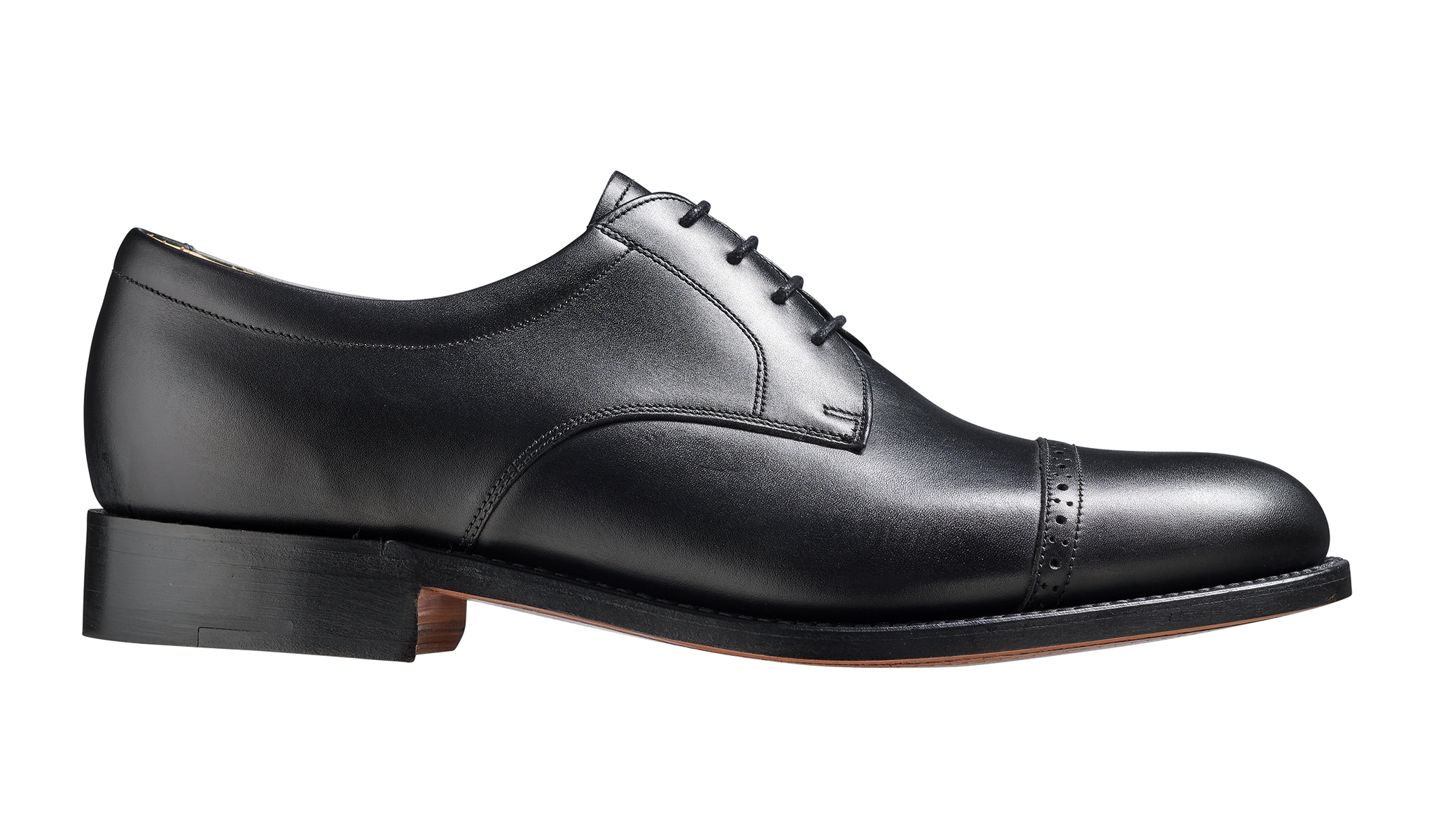 Barker Staines Toe-Cap Shoe -  Black Calf