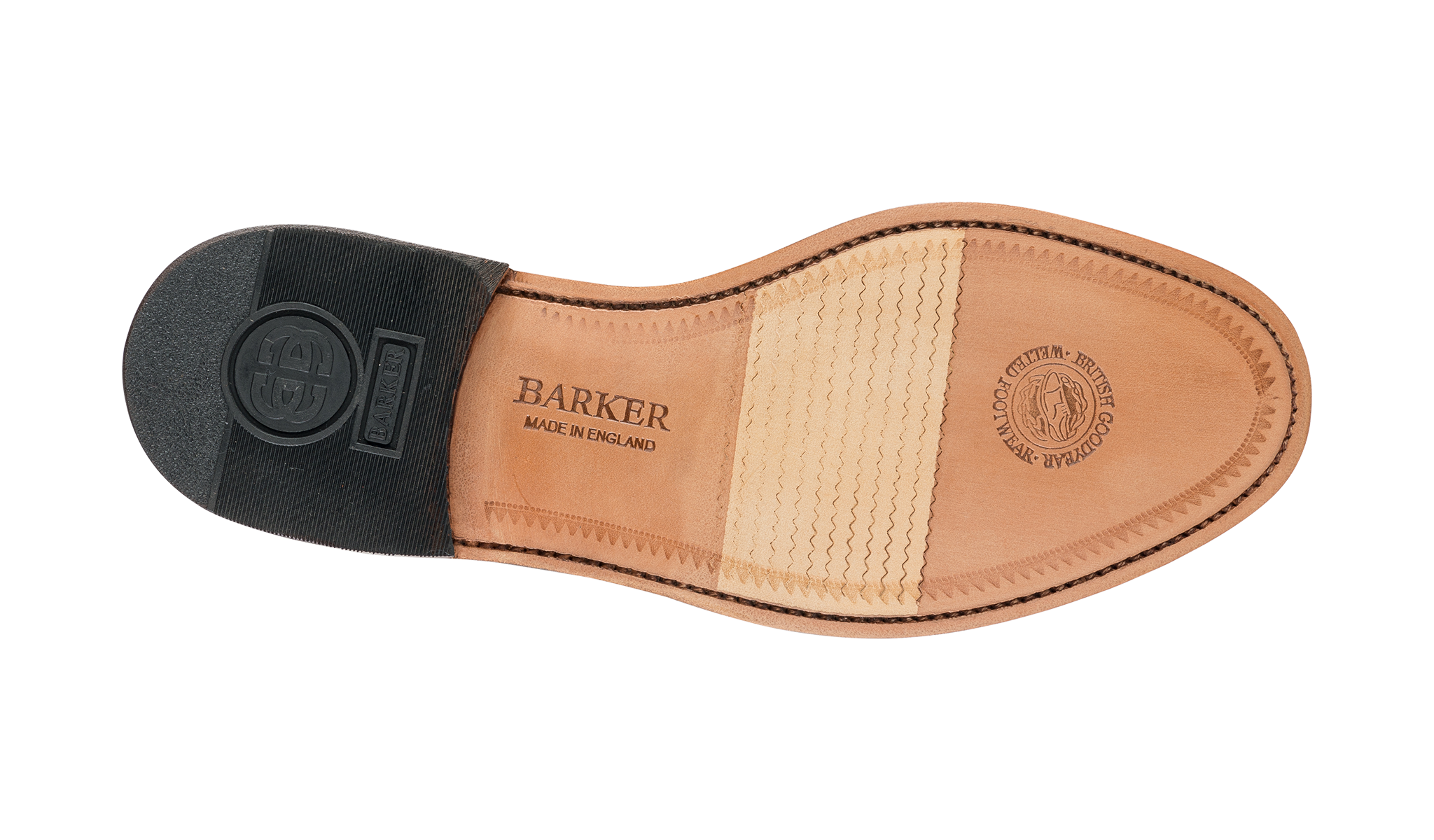 Barker Staines Toe-Cap Shoe -  Black Calf