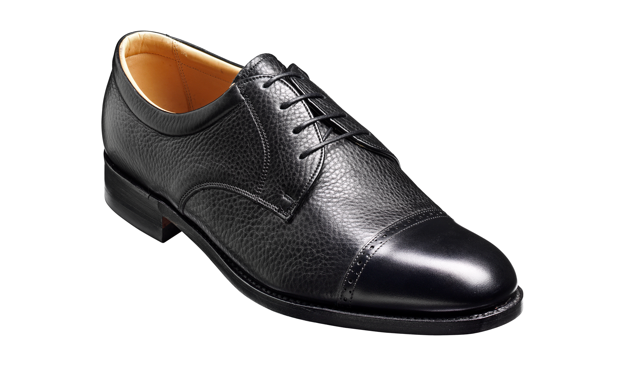 Barker Staines Toe-Cap Shoe -  Black Softie