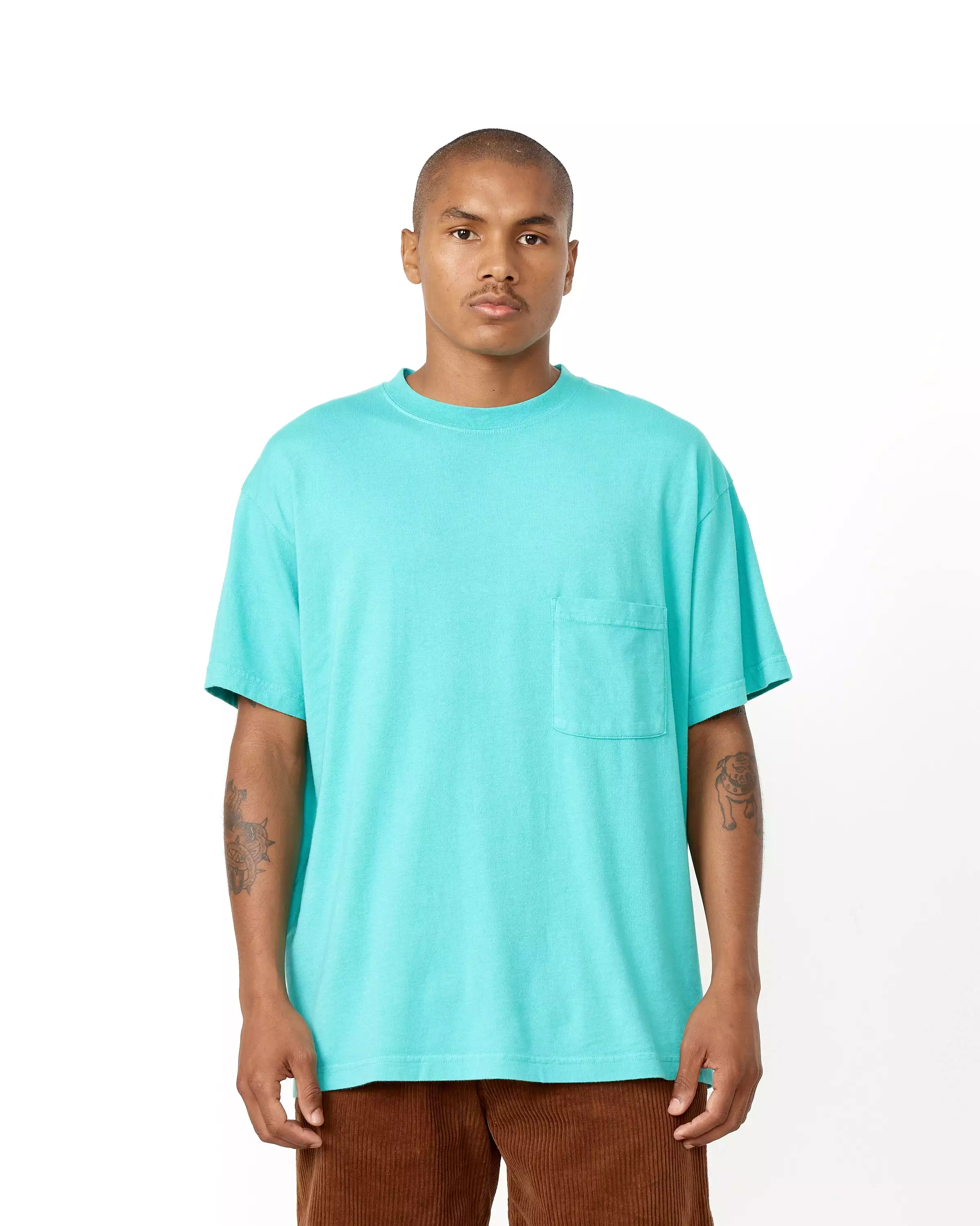 Big Pocket Tee in Cove Blue