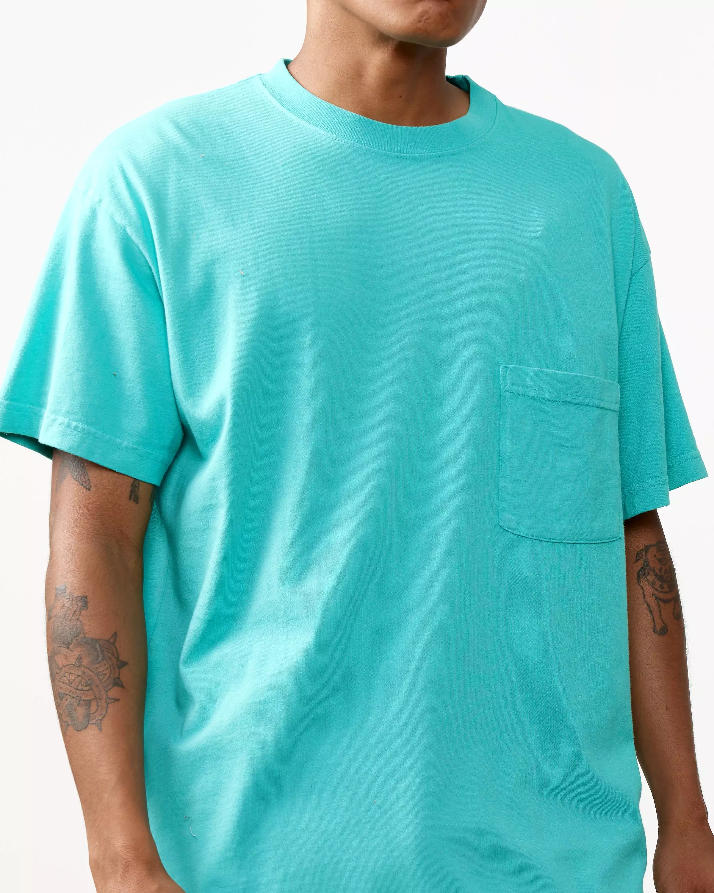 Big Pocket Tee in Cove Blue