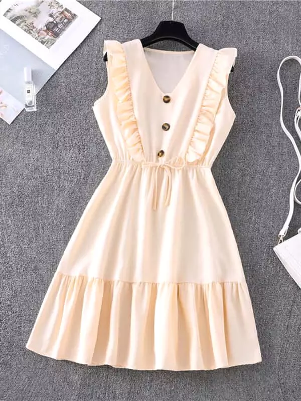 Casual Ruffle Women Mini Dress