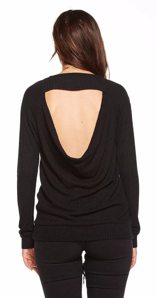 Chaser Waffle Thermal Drape Back Long Sleeve