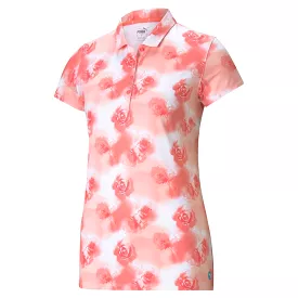 Cobra Puma Women's Cloudspun Watercolor Floral Golf Polo