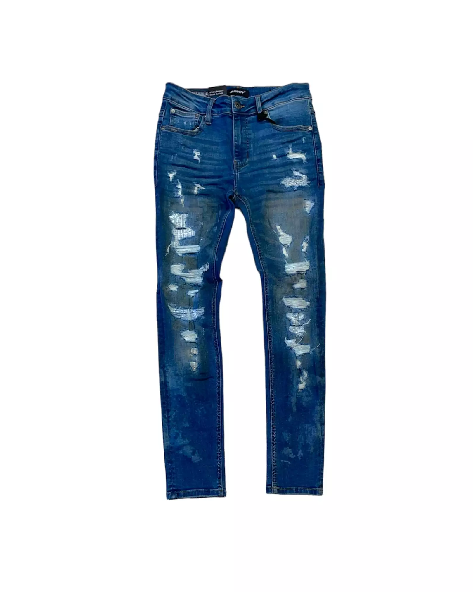 Distressed Washed Denim Jean