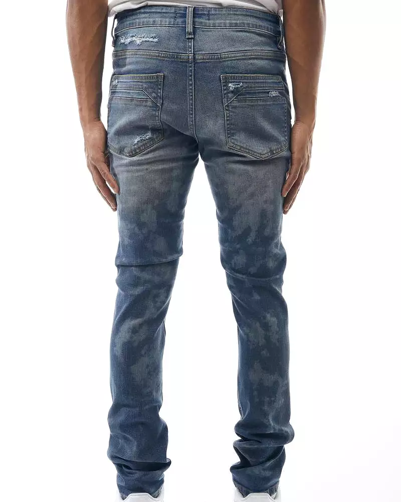 Distressed Washed Denim Jean