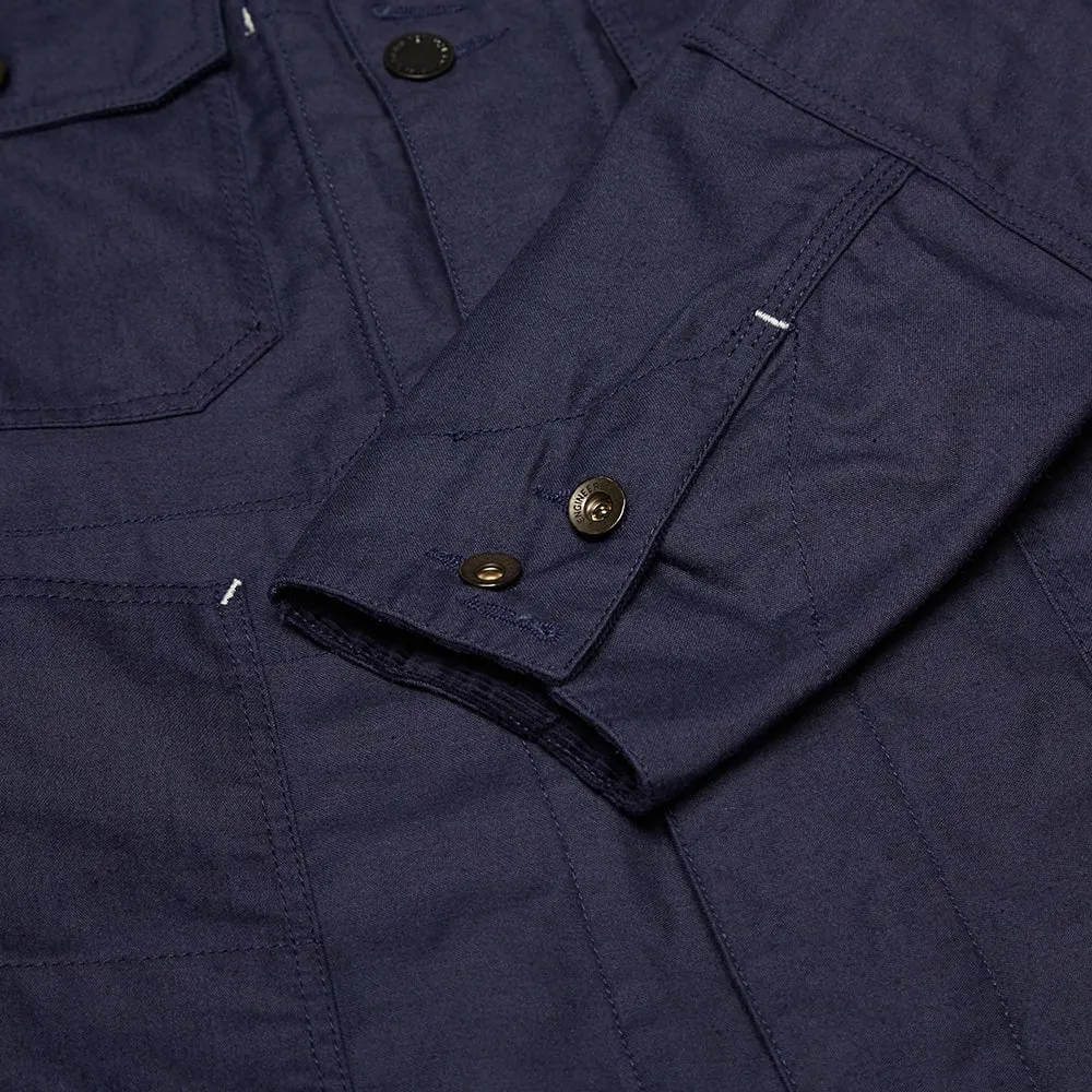 Engineered Garments Coverall JacketNavy Nyco Reversed Sateen