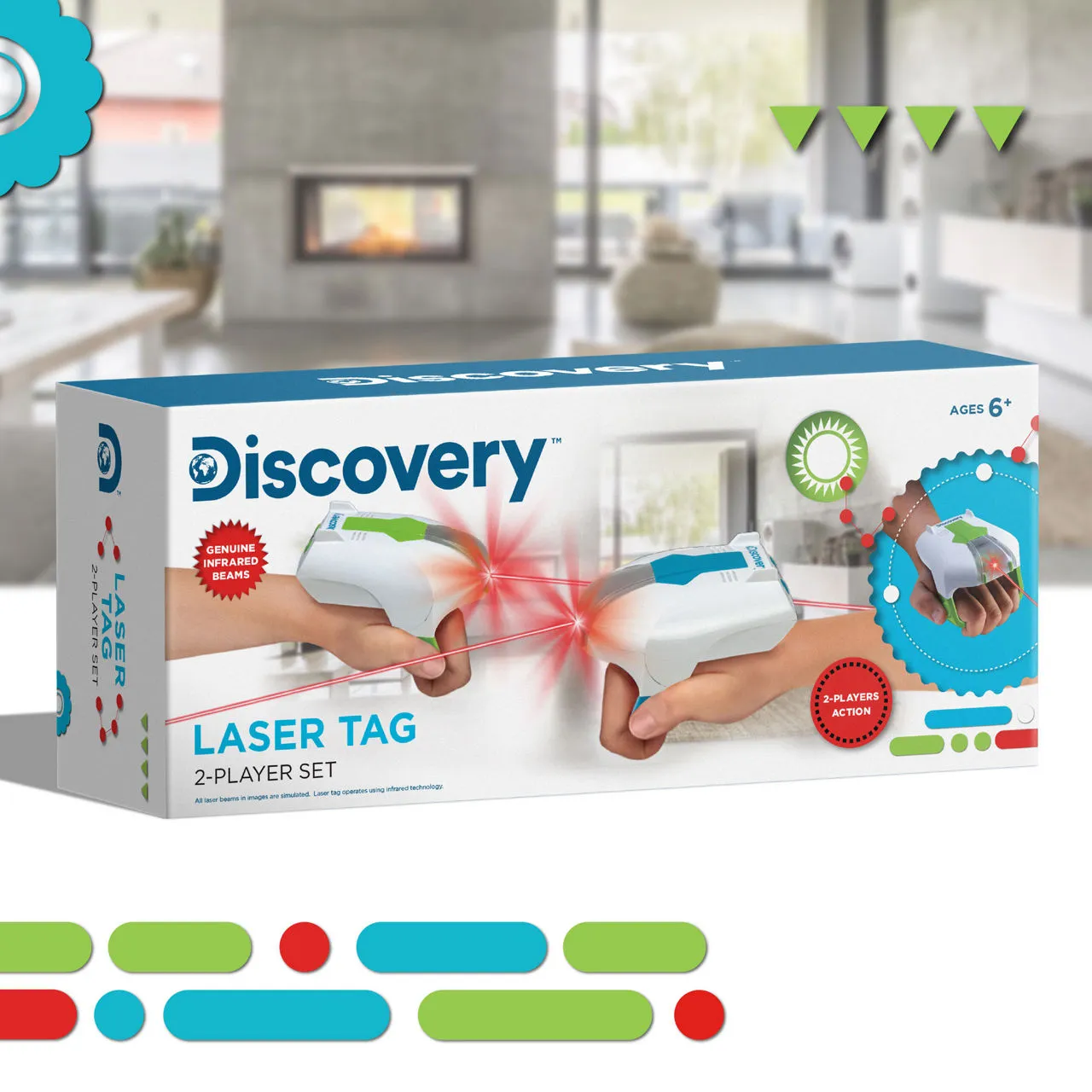 FAO DISCOVERY Two Player Electronic Laser Tag Set - Multi