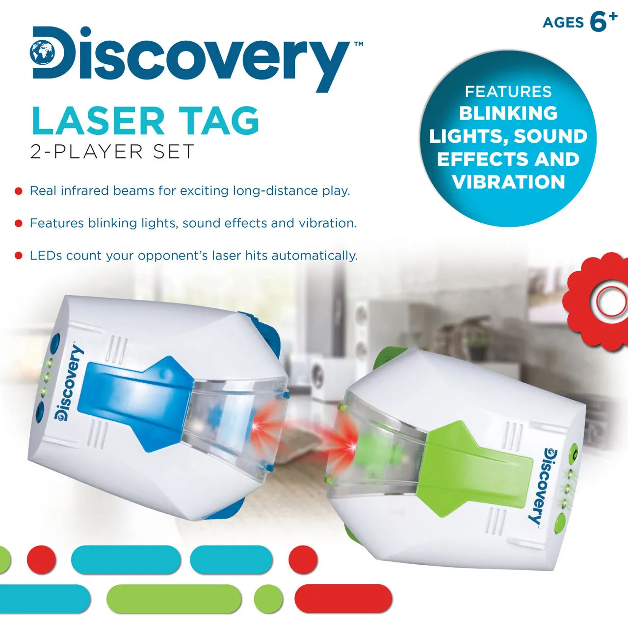 FAO DISCOVERY Two Player Electronic Laser Tag Set - Multi