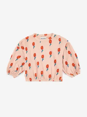 FLOWERS ALL OVER LONG SLEEVE T-SHIRT