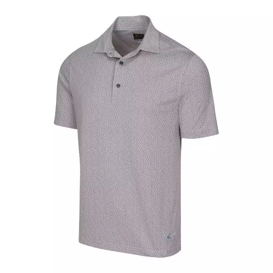 Greg Norman Men's Jacquard Polo - Black