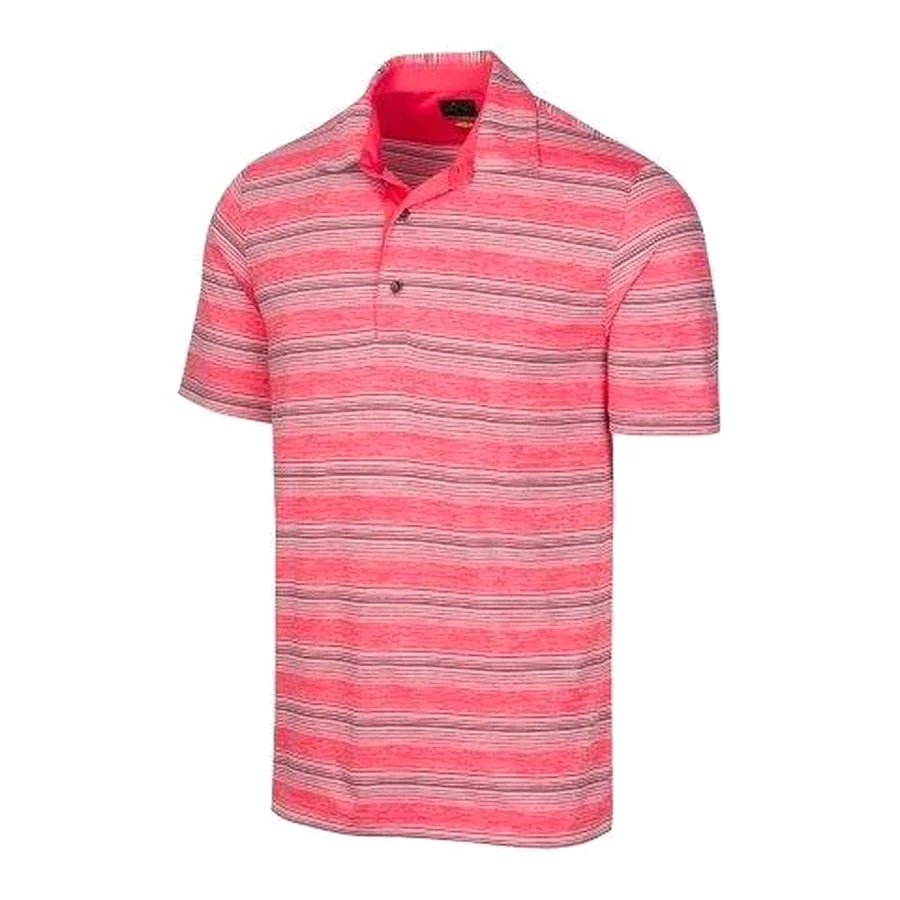 Greg Norman Men's STRIPE GOLF POLO