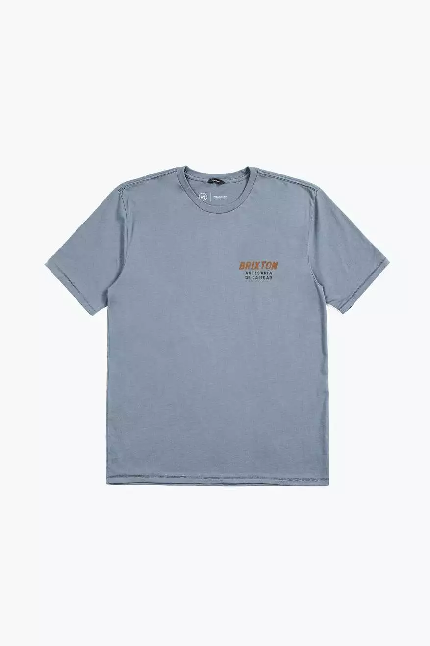 Harvester S/S Tailored Tee - Dusty Blue