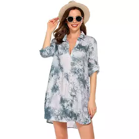 Haute Edition Women's Pullover Swim Beachwear Cover up Tunic Dress