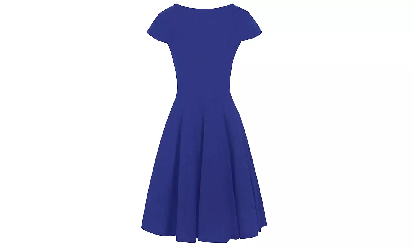 Haute Edition Women's Solid V-Neck Skater Dress