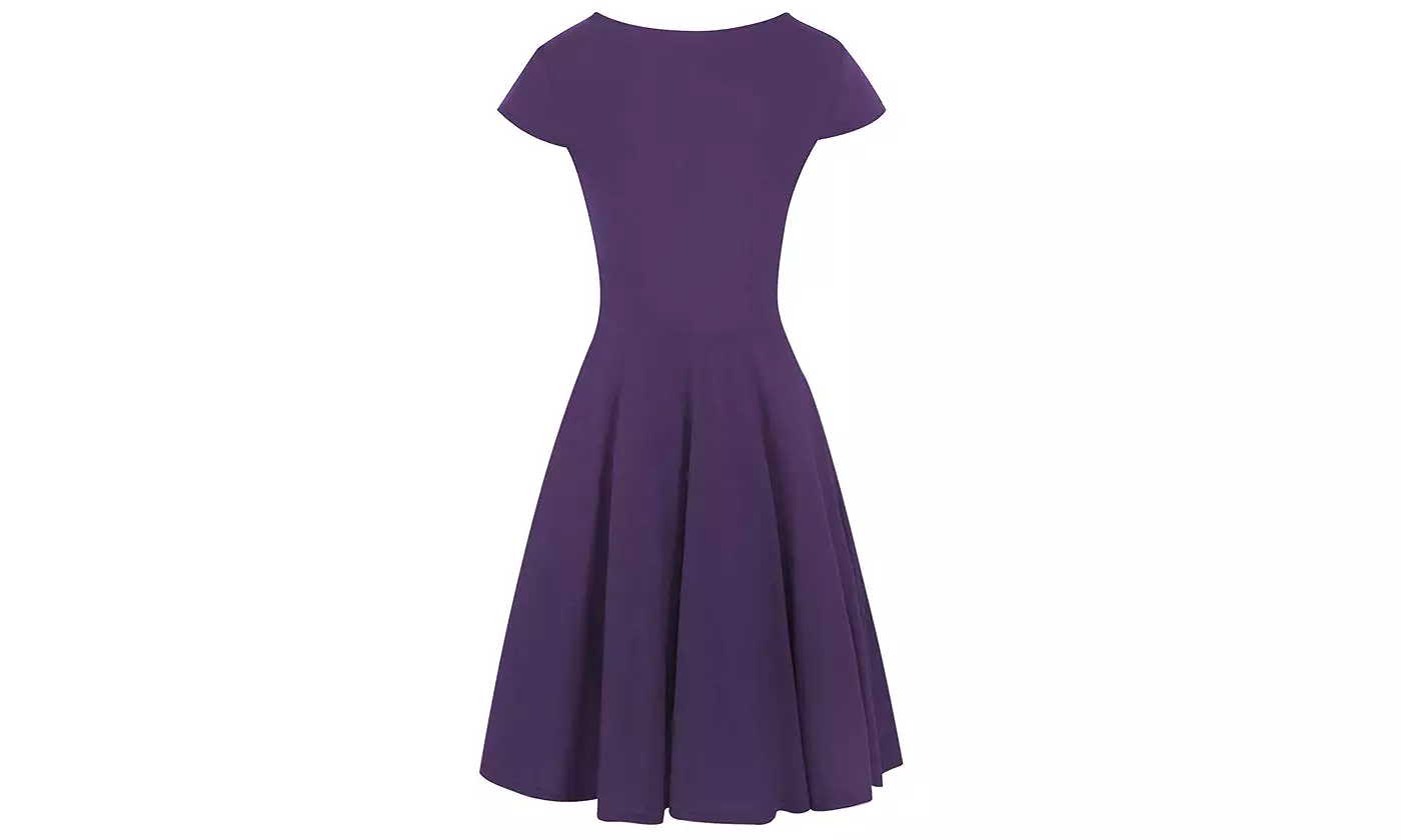 Haute Edition Women's Solid V-Neck Skater Dress