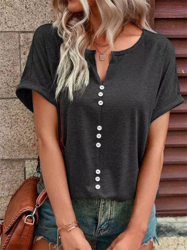 Knitted Casual V-Neck Top