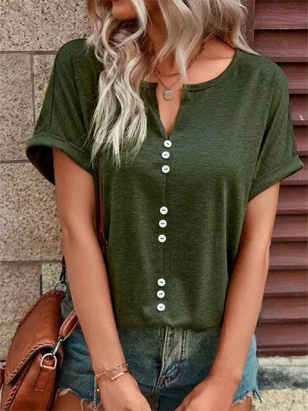 Knitted Casual V-Neck Top