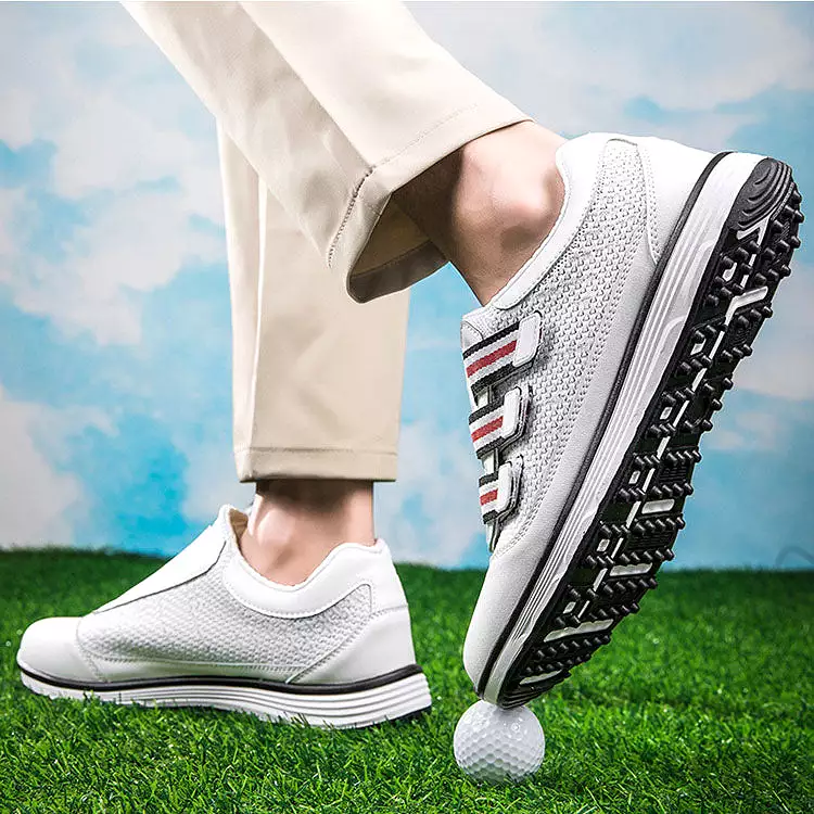 Libiyi men's low-top golf shoes with velcro fly mesh