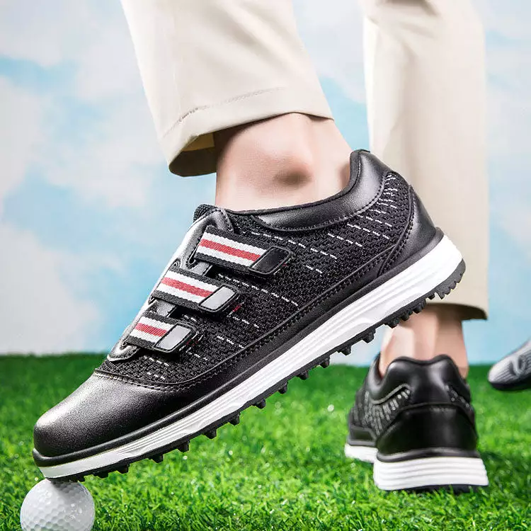 Libiyi men's low-top golf shoes with velcro fly mesh