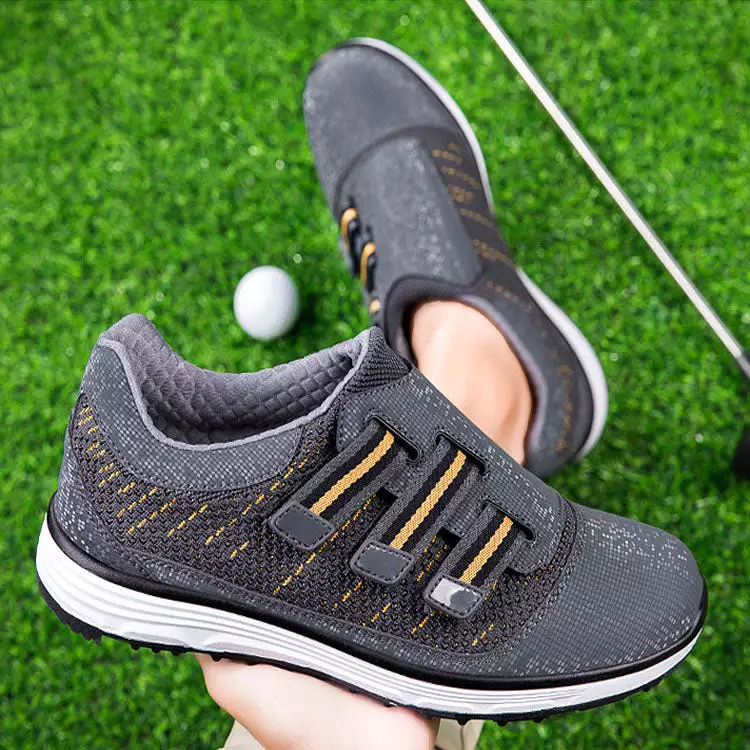 Libiyi men's low-top golf shoes with velcro fly mesh