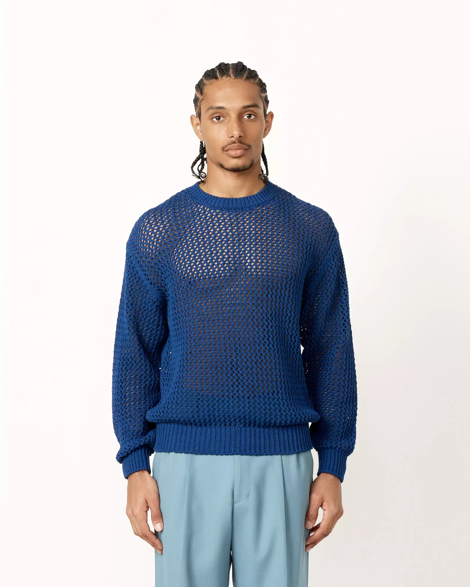 Lily-Yarn Mesh Knit in Blue