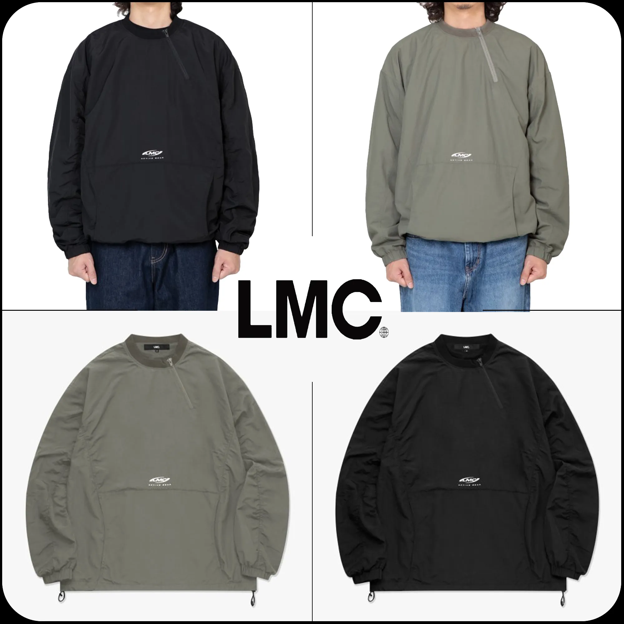 LMC  |[ LMC ]★LMC ACTIVE GEAR CURVED CREW NECK