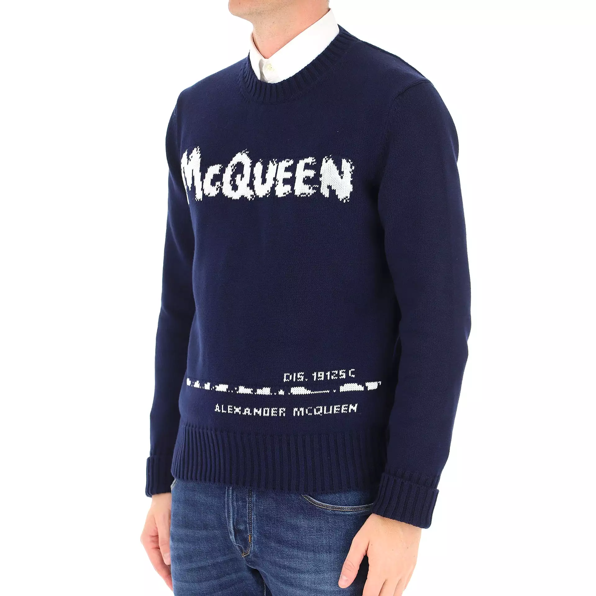 Maglione con logo Alexander Mcqueen