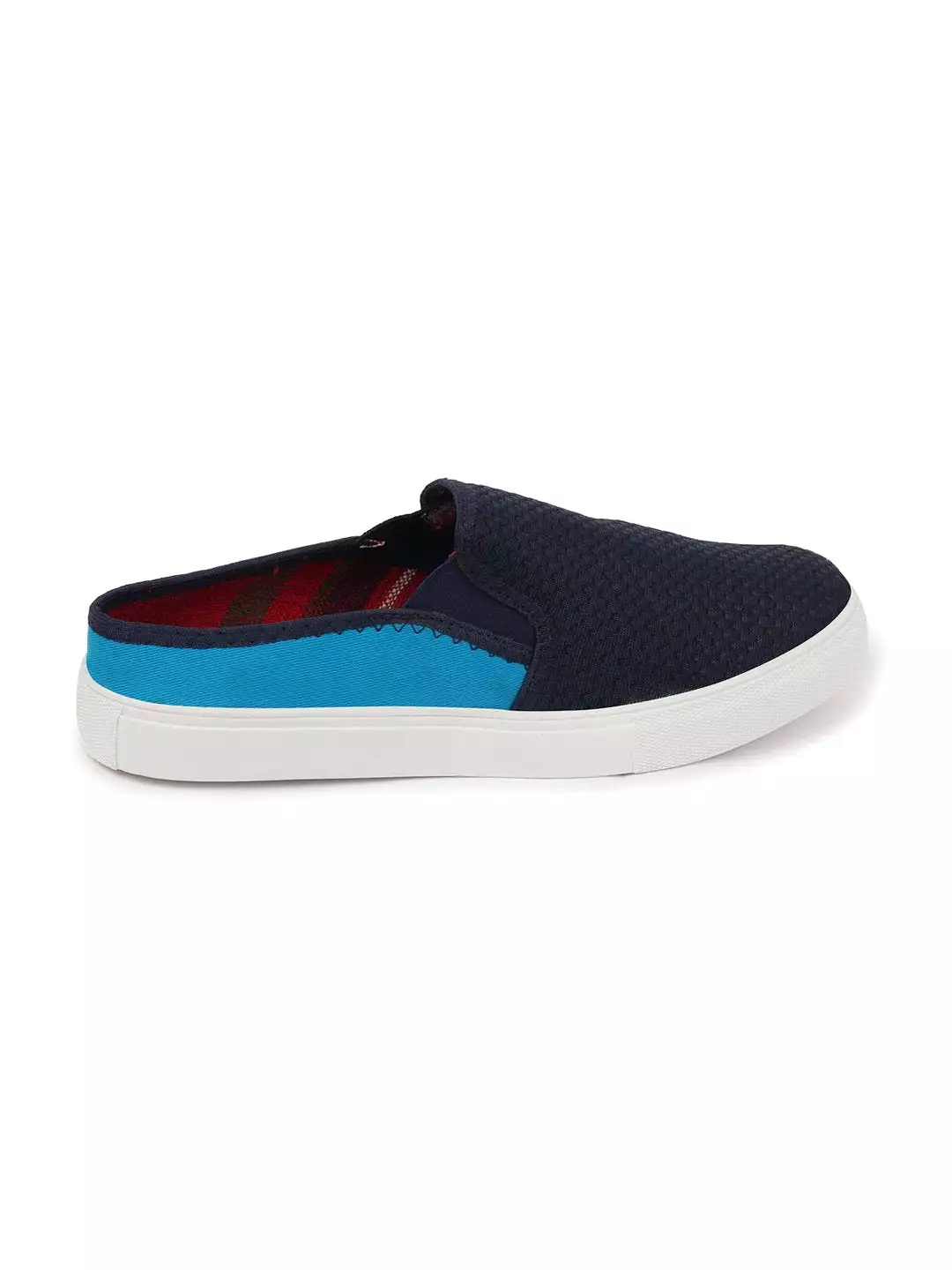 Men Blue Back Open Casual Shoes Mules