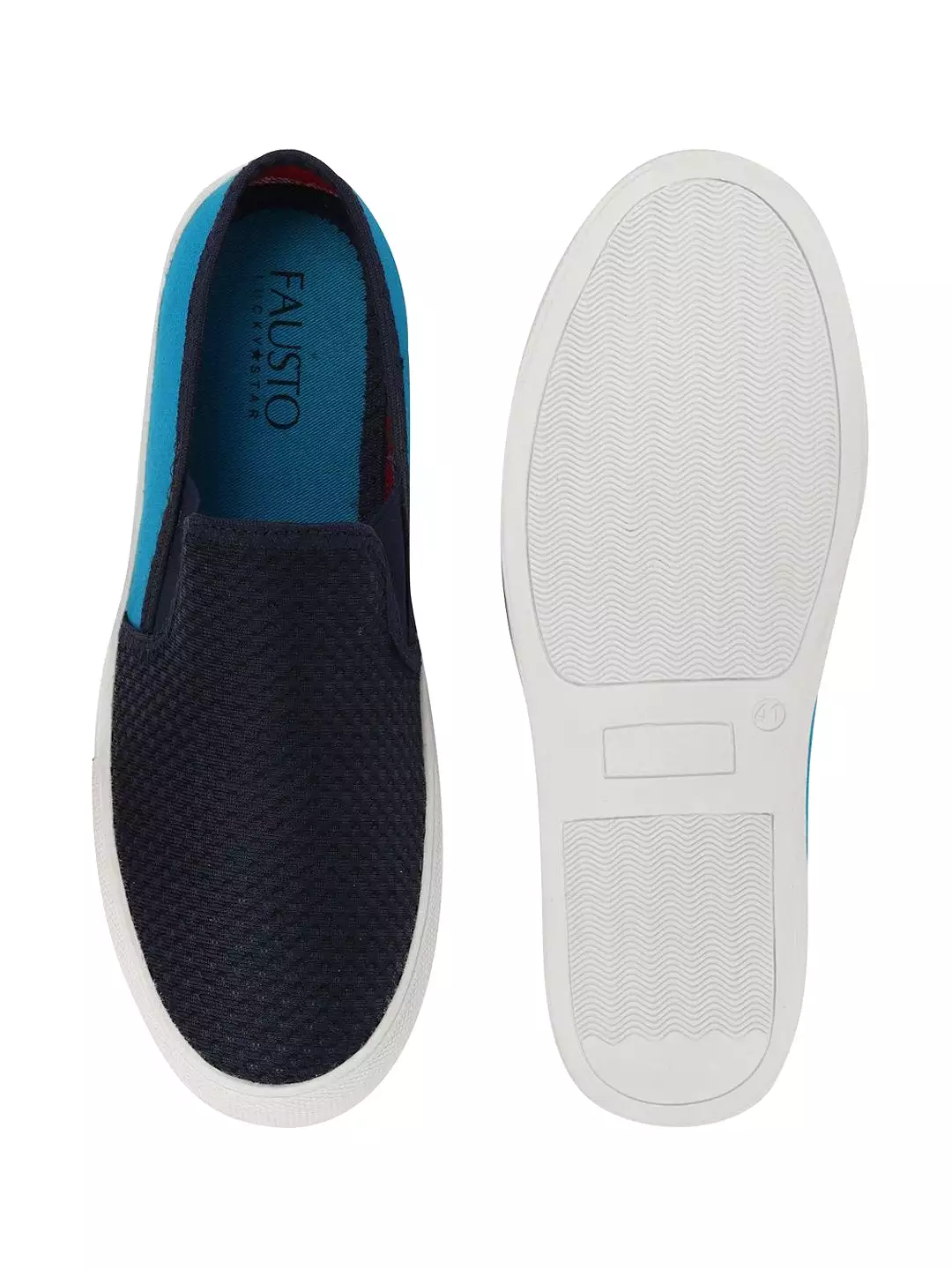 Men Blue Back Open Casual Shoes Mules