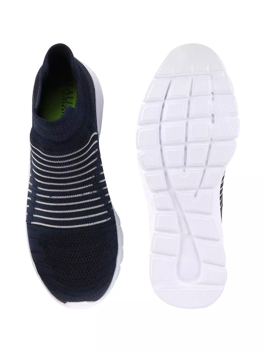 Men Blue Sports Slip-On Walking Shoes