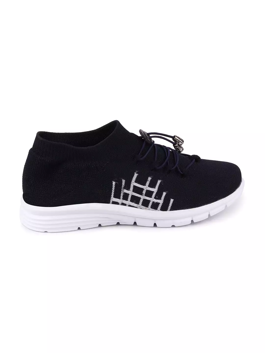 Men Navy Blue Sports Lace-Up Walking Shoes