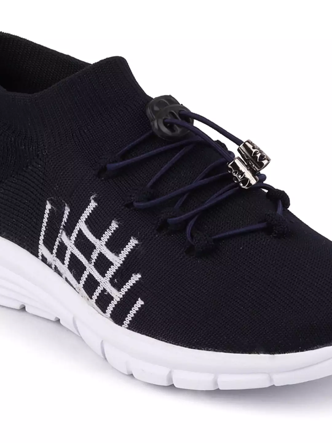 Men Navy Blue Sports Lace-Up Walking Shoes